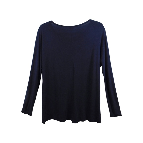 Hanro Navy Long Sleeve Top Size Small - Picture 8 of 8